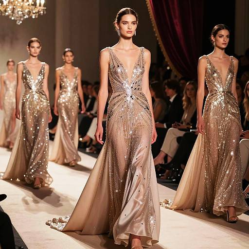Elegant Evening Gowns Fashion Runway