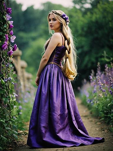 Realistic Rapunzel with Long Blonde Hair