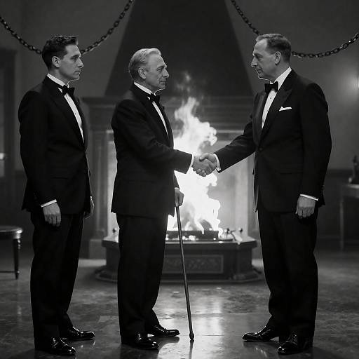 Formal Gathering in a Dimly Lit Room