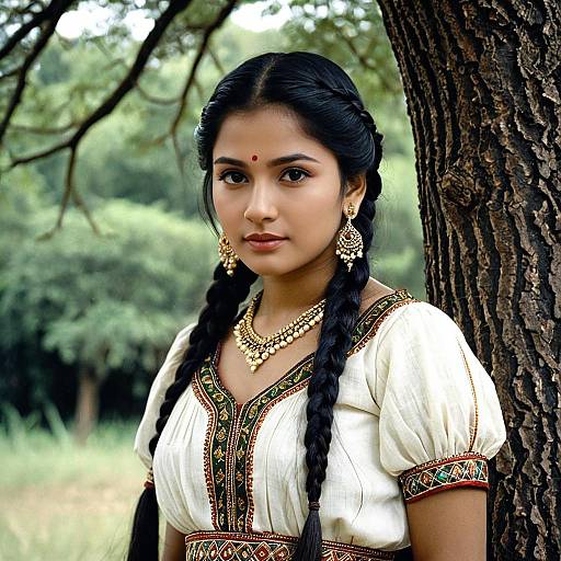 Meera Bai Costume in Outdoor Setting