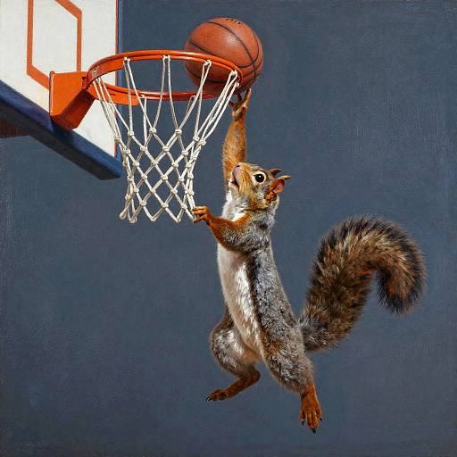 Surreal Squirrel Slam in Dali Style
