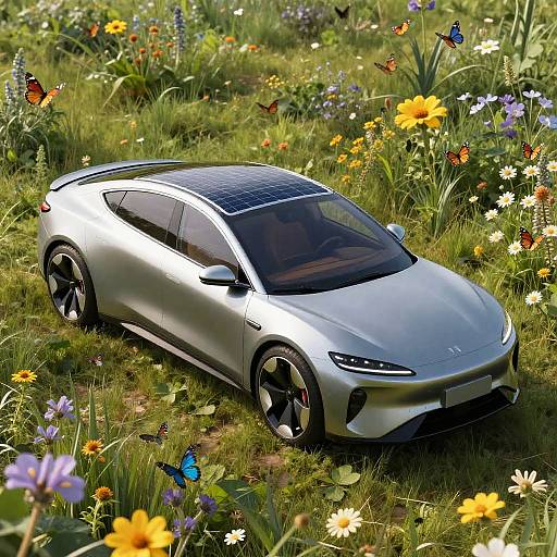AI Car in Lush Meadow