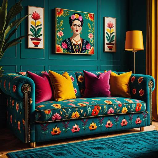 Bold Art Deco Sofas Inspired by Frida Kahlo