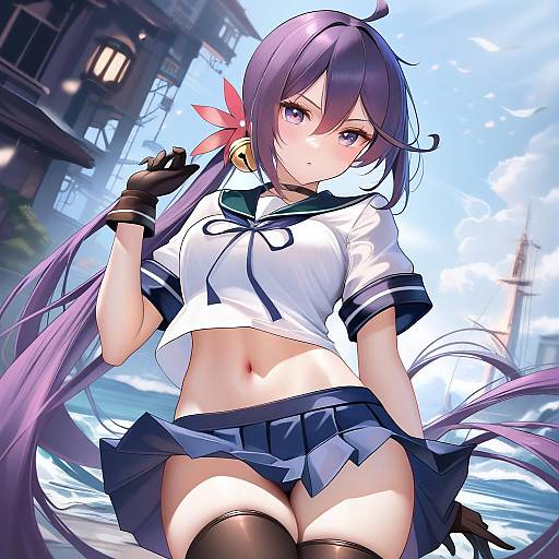 Illustration of Akebono kai ni (kancolle), kantai collection in the style of Meion