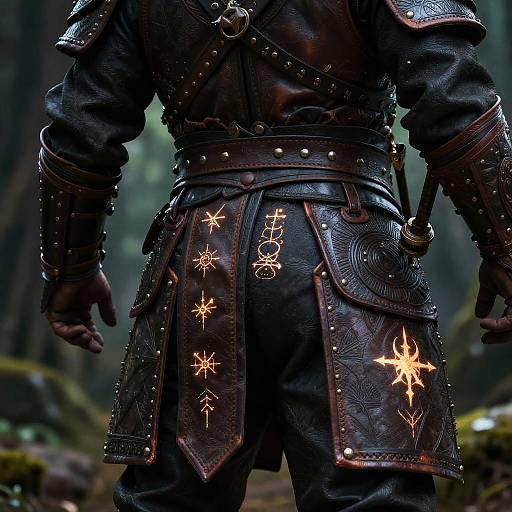 Fantasy Warrior with Glowing Armor