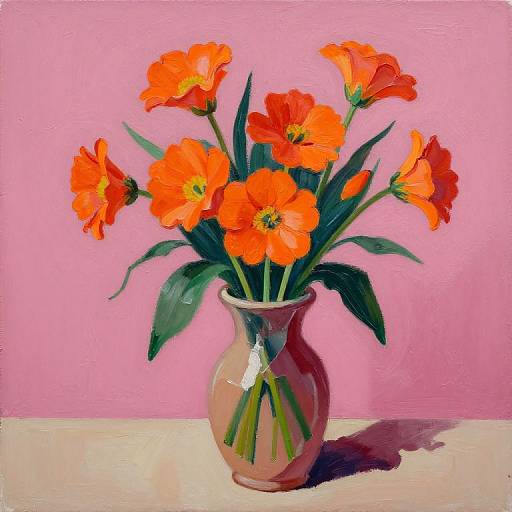 Orange Flower Bouquet Painting