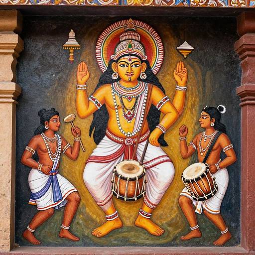 Vivid Ayyanar Temple Celebration Art