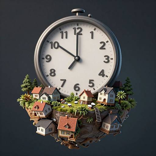 Floating Island with Rhythmic Gravity