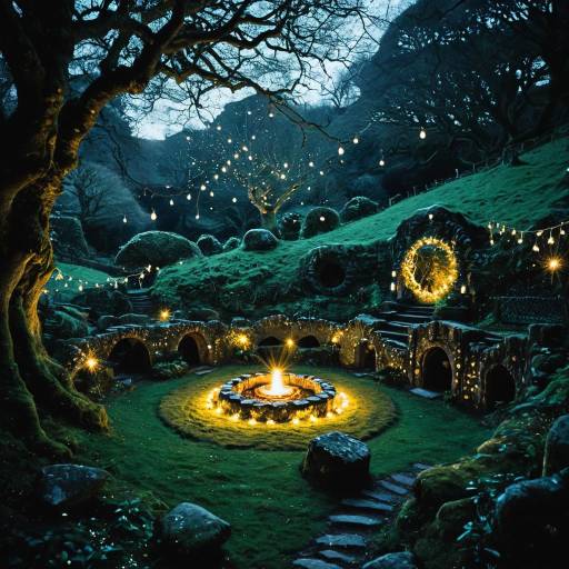 Enchanted Fairy Glen with Twinkling Lights