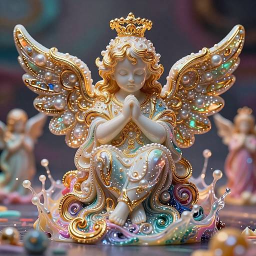 Hyperrealistic Angelic Foam Texture