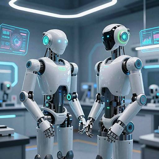 Futuristic Cybernetic Lab Scene