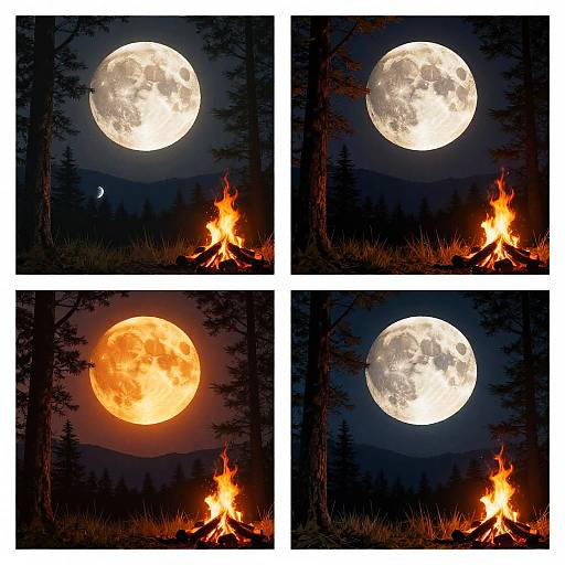 Nocturnal Campfire Moon Phases