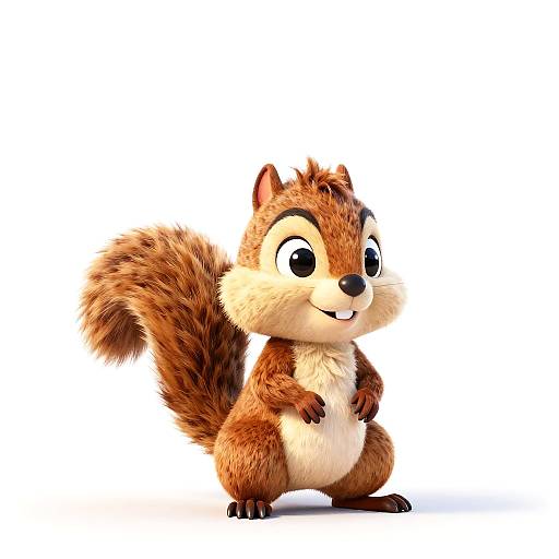 Cute Iconic 2D Squirrel Character Design