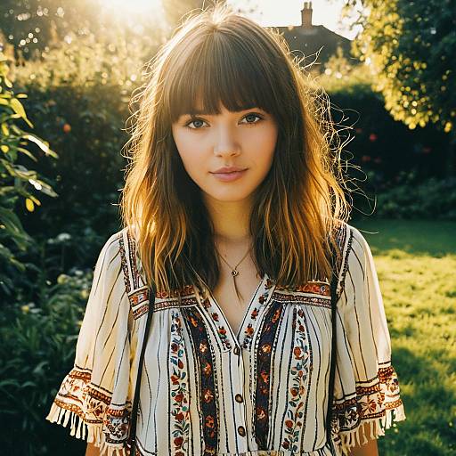 Fringe Cut Boho Teen Fashion Editorial
