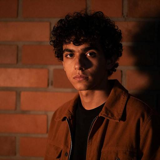 Moody Portrait with Orange Side Light