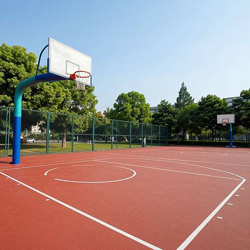Dynamic Basketball Court Scene
