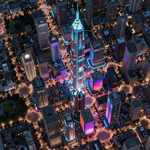 Futuristic Cityscape AI Map Generator