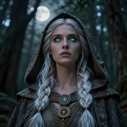Mystic Seer Portrait in Moonlight