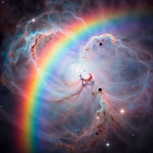 Spectacular Rainbow Nebula in Space