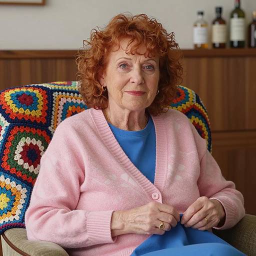 Cozy Portrait of a Red-Haired Woman