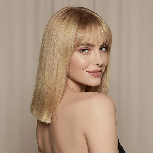 Softly Lit Blonde Over-the-Shoulder Portrait