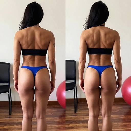 Muscular Woman Before and After Transformation