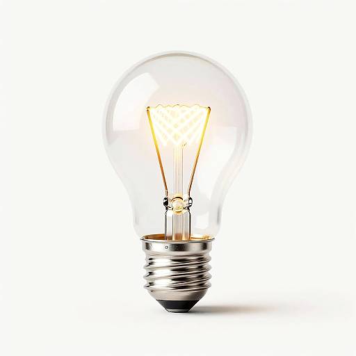 Minimalist LED Bulb Symbolizing Innovation