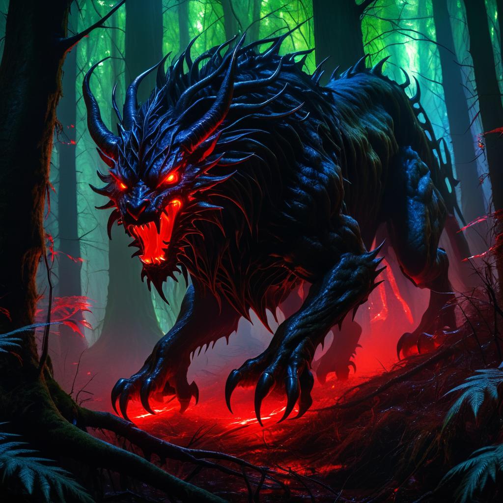 Epic Mutated Chimera in Dark Forest