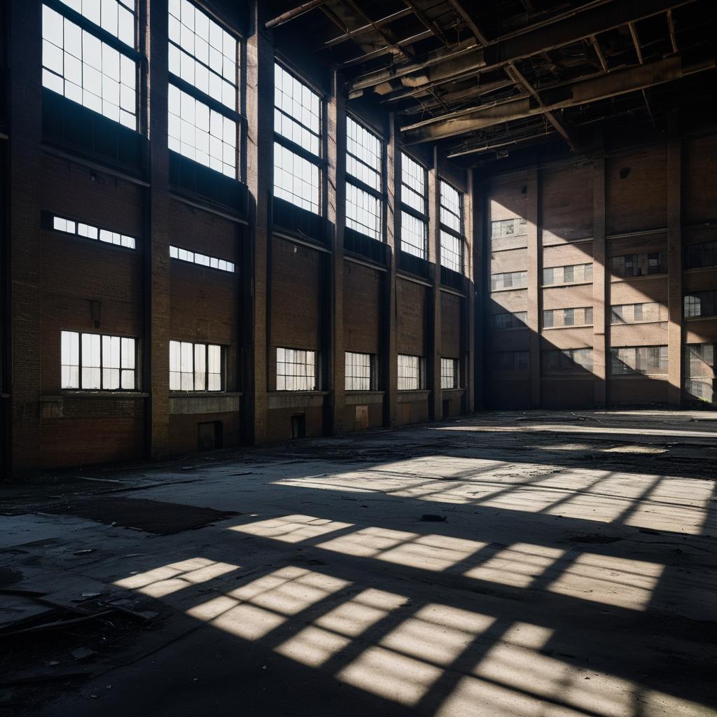 Cinematic Photo of Abandoned Detroit Factory