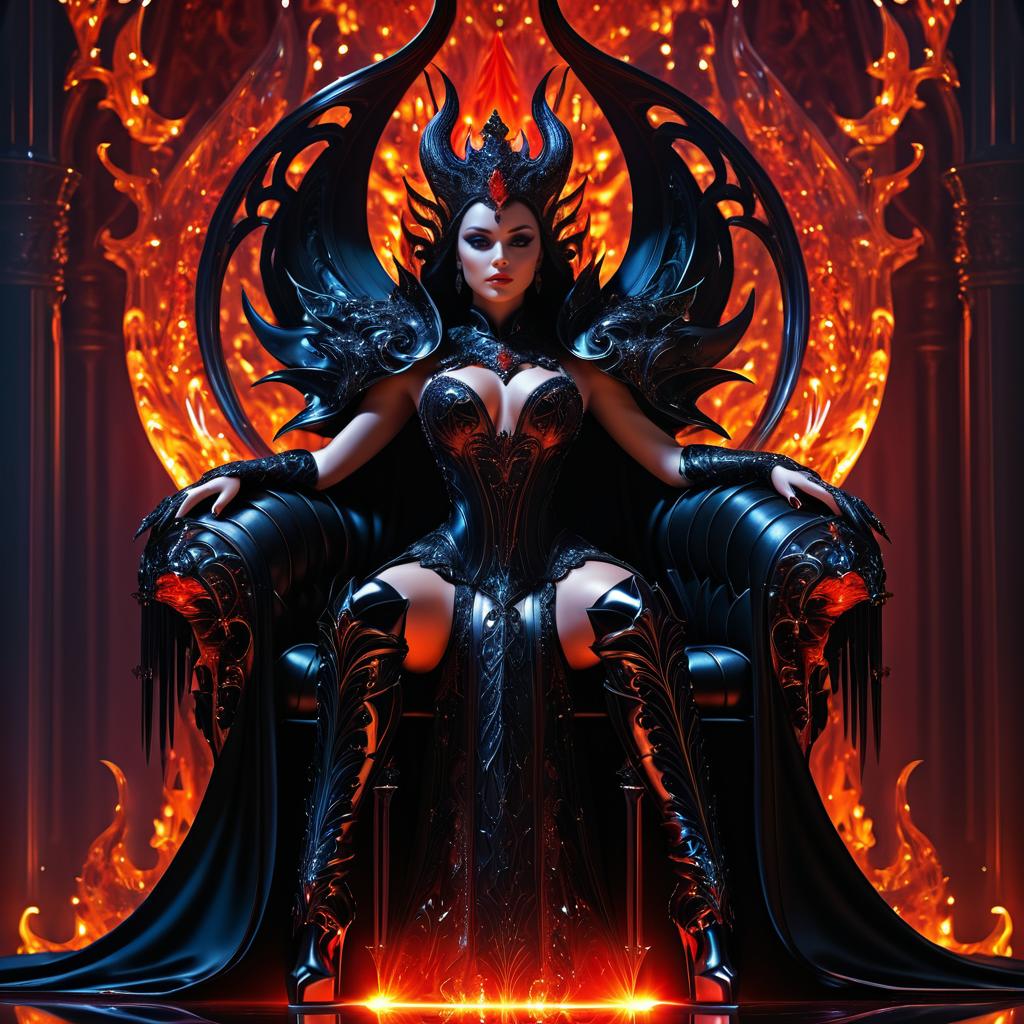 Dark Veil Demon Queen Illustration