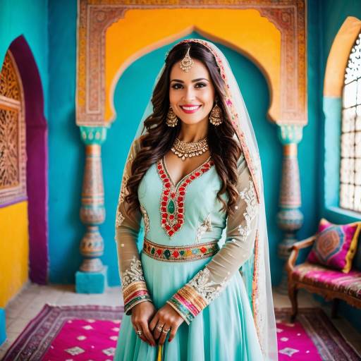 Smiling Indian bride in traditional attire
