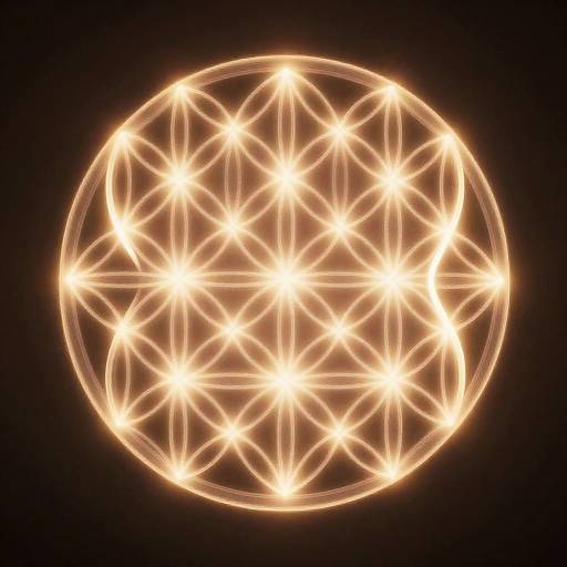 Glowing Flower of Life Mobius Strip