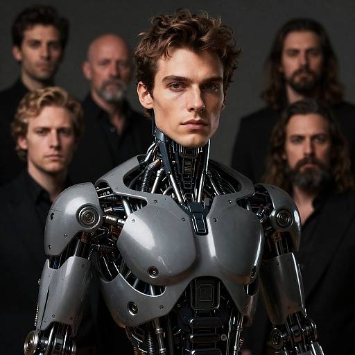 Cybernetic Hyperrealistic Male Portrait