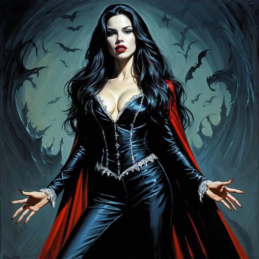 Charismatic Vampire in Seductive Pose