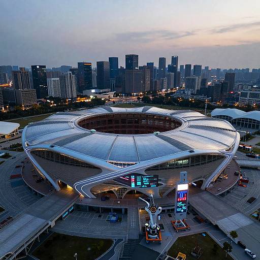 Futuristic Retractable Roof Stadium Design