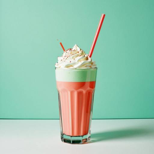 Retro Diner Milkshake with Whipped Cream