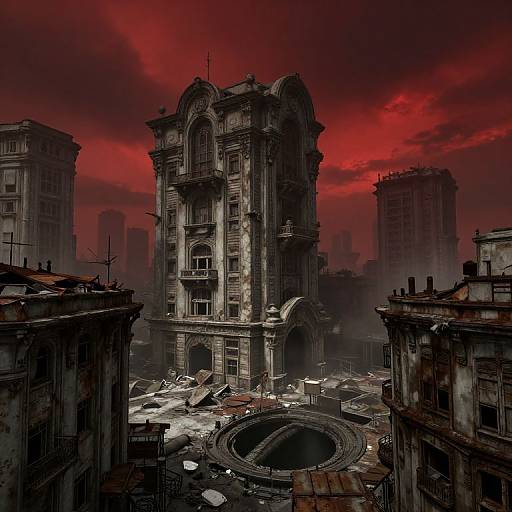 Dystopian Baroque Cityscape Decay