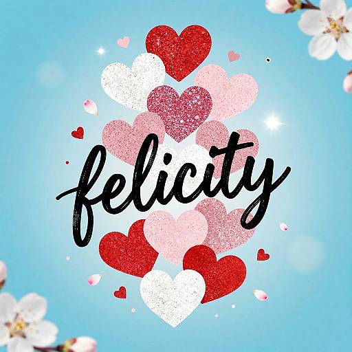 Glitter Hearts Linocut Print