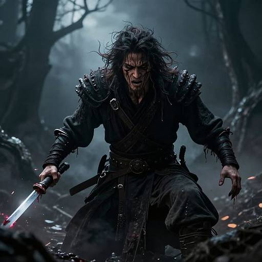 Warrior's Battle with Inner Shadows