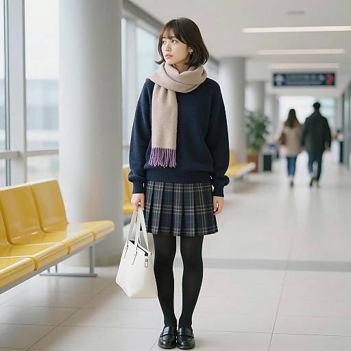 Modern Japanese Woman in Urban Setting