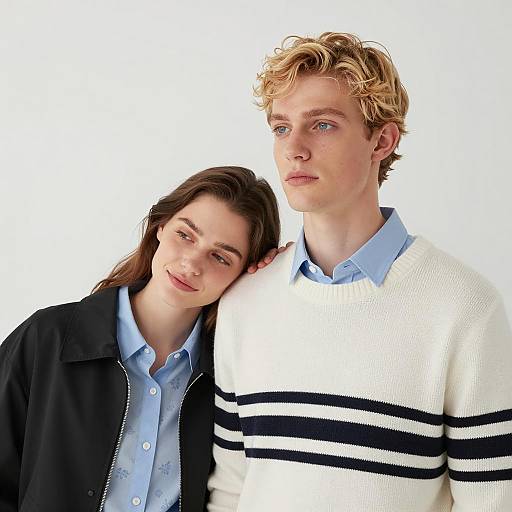 Young Couple in Casual Fashion