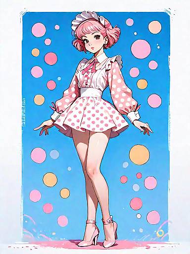 Romantic Blush Pink Dress Illustration