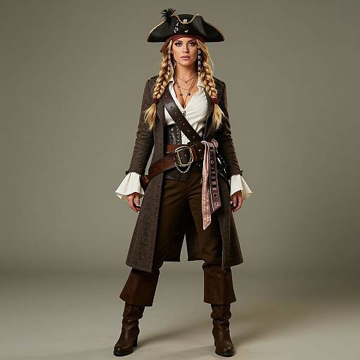 Realistic Portrait of Female Pirate