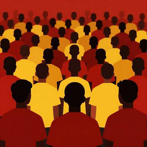 Crowd of Wanderers in Vibrant Colors