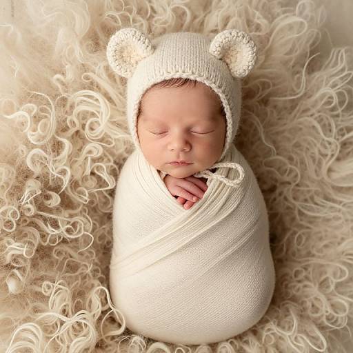 Serene Newborn Boy in Cozy Knit