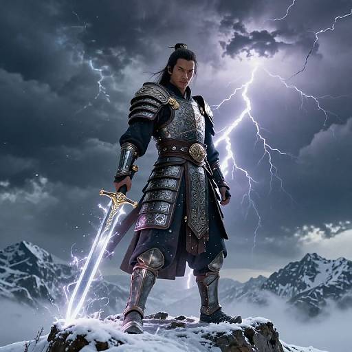 Legendary Warrior Marini on Snowy Peak