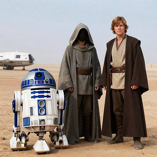 Star Wars Heroes in Desert Landscape