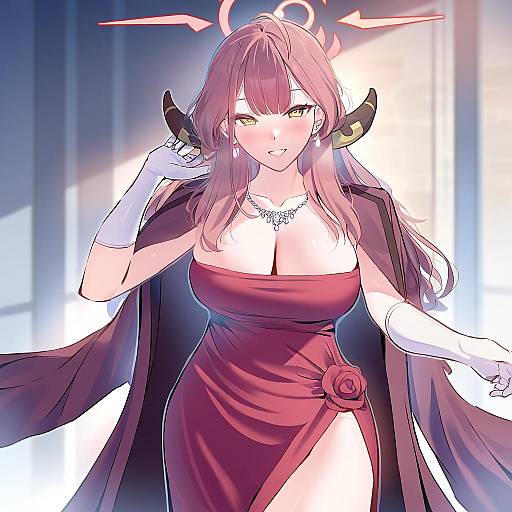 Illustration of Aru (dress) (blue archive), blue archive in the style of Daito