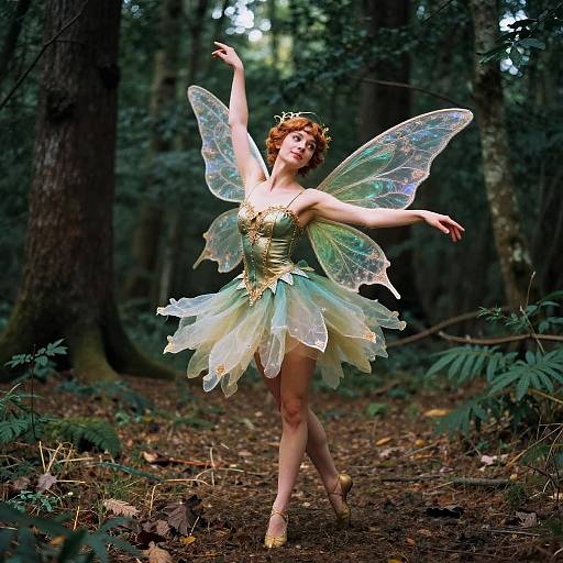 Enchanted Fairy Dancing in Woods