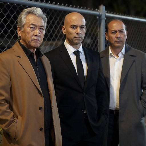 Moody Portrait of Three Men Outdoors